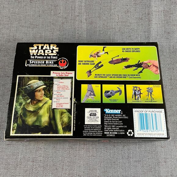 Star Wars Power of The Force Speeder Bike w/Princess Leia Organa 1997 Hasbro - Picture 5 of 6